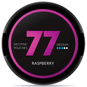77 Raspberry Medium nicotine pouch can