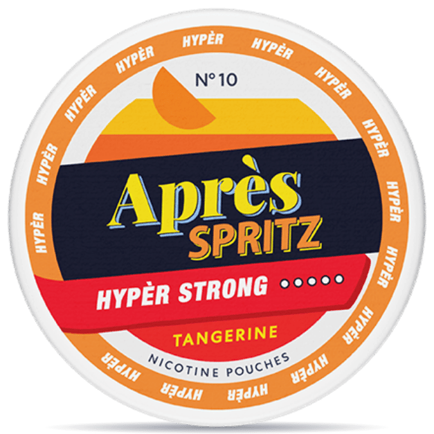 Après No. 10 Tangerine Spritz Hyper Strong nicotine pouch can